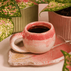 Combo regalo para mamá 🌸: Planta Exótica + Taza y Platito Artesanal + Café Antillas